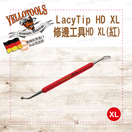 【Yellotools】LacyTip HD XL｜修邊工具HD XL (紅)｜橡膠邊條、車縫｜車貼包膜工具｜德國原裝進口